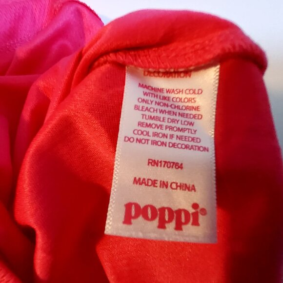 Poppi Pink "Thirst No More" Graphic Tee - Large Striped Short Sleeves  V-Neck - Picture 7 of 7